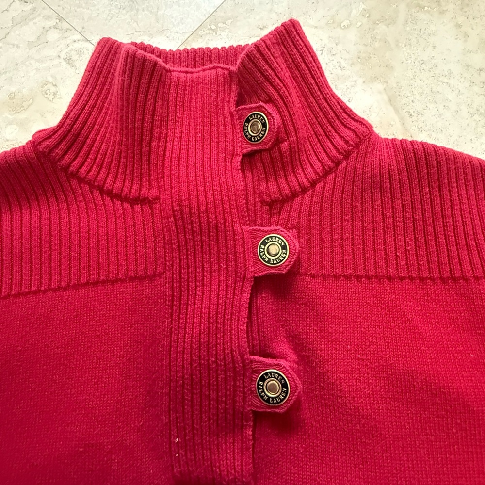 Lauren Ralph Lauren Vibrant Red Turtleneck Sweater